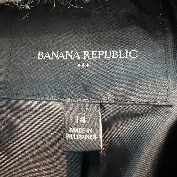 BANANA REPUBLIC | Gray Tweed Wool Blend Military Jacket | Size 14 - Picture 5 of 6